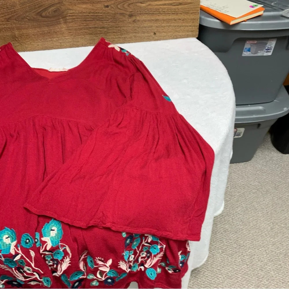 Altar’d State size small burgundy tunic dress would fit up. Bell sleeves - Picture 5 of 7